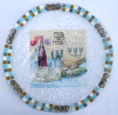 plateau du seder en verre